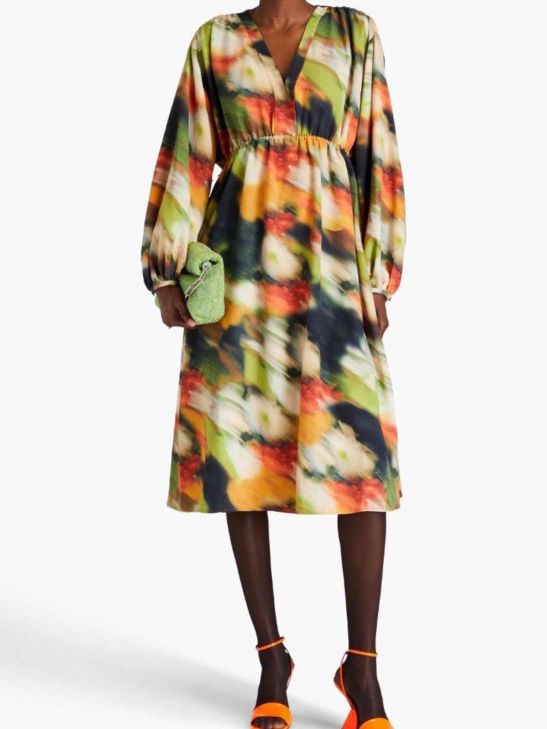 Nwt Stine Goya Veroma Printed Midi Dress Sz S $460 — image 2 of 8
